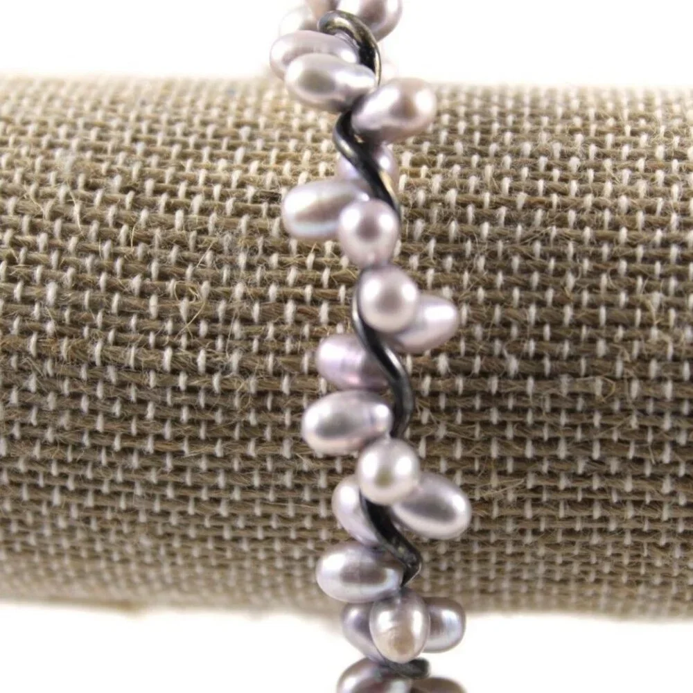 Elegant Freshwater Pearl Open Cuff Bracelet
